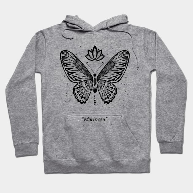 Palawan Mariposa Butterfly Hoodie by noobsknack